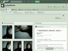 Tablet Screenshot of cuckoobanana.deviantart.com