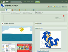 Tablet Screenshot of kingsonicbluewolf.deviantart.com