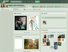 Tablet Screenshot of hatter-alice-fanclub.deviantart.com