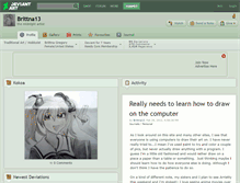 Tablet Screenshot of brittna13.deviantart.com