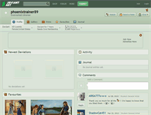 Tablet Screenshot of phoenixtrainer89.deviantart.com