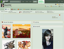 Tablet Screenshot of moonwild.deviantart.com