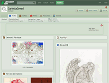 Tablet Screenshot of carlottacreed.deviantart.com