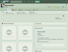 Tablet Screenshot of discoverpink.deviantart.com