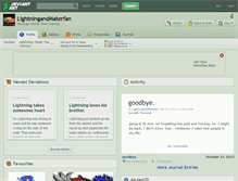 Tablet Screenshot of lightningandmaterfan.deviantart.com