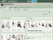 Tablet Screenshot of caanantheartboy.deviantart.com