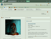 Tablet Screenshot of dementedsnake.deviantart.com