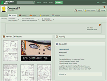 Tablet Screenshot of greenos87.deviantart.com