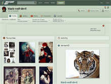Tablet Screenshot of black-wolf-devil.deviantart.com