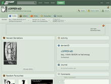 Tablet Screenshot of copper-kid.deviantart.com