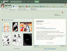 Tablet Screenshot of leaf-wolf.deviantart.com