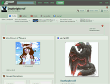 Tablet Screenshot of deathnightwolf.deviantart.com