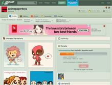 Tablet Screenshot of animepapertoys.deviantart.com