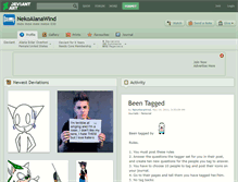 Tablet Screenshot of nekoalanawind.deviantart.com