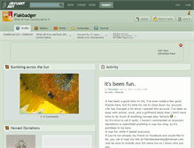 Tablet Screenshot of flakbadger.deviantart.com