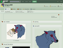 Tablet Screenshot of flyingwolf89.deviantart.com