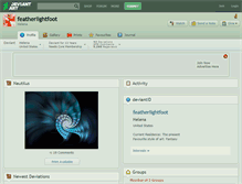 Tablet Screenshot of featherlightfoot.deviantart.com
