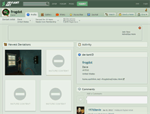 Tablet Screenshot of frogdot.deviantart.com