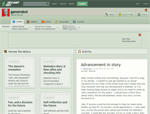Tablet Screenshot of gamerobot.deviantart.com