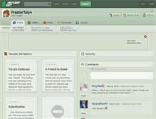 Tablet Screenshot of praetortalyn.deviantart.com