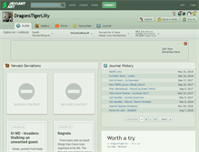 Tablet Screenshot of dragonstigerlilly.deviantart.com