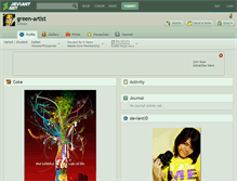 Tablet Screenshot of green-artist.deviantart.com