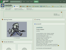 Tablet Screenshot of crazyhobo.deviantart.com