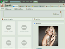 Tablet Screenshot of caramiala.deviantart.com