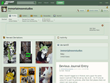Tablet Screenshot of immortalmoonstudios.deviantart.com