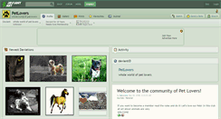 Desktop Screenshot of petlovers.deviantart.com