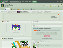 Tablet Screenshot of lemmydude.deviantart.com