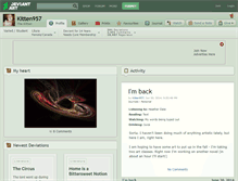 Tablet Screenshot of kitten957.deviantart.com