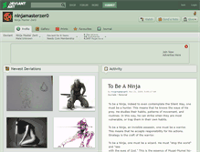 Tablet Screenshot of ninjamasterzer0.deviantart.com