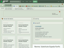 Tablet Screenshot of cronomatt.deviantart.com