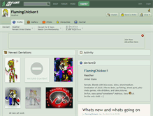 Tablet Screenshot of flamingchicken1.deviantart.com