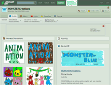 Tablet Screenshot of monstercreations.deviantart.com