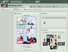 Tablet Screenshot of anti-edward-club.deviantart.com