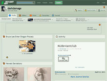 Tablet Screenshot of darkdamage.deviantart.com