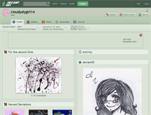 Tablet Screenshot of cloudyalygirl14.deviantart.com