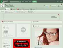 Tablet Screenshot of chaos-maker.deviantart.com