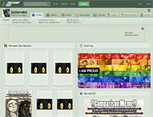Tablet Screenshot of justawake.deviantart.com