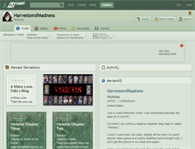 Tablet Screenshot of harvesterofmadness.deviantart.com