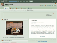 Tablet Screenshot of darkwolfblade.deviantart.com