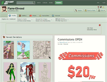 Tablet Screenshot of flame-eliwood.deviantart.com