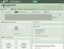 Tablet Screenshot of ilackausername.deviantart.com