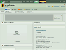Tablet Screenshot of lonefallenangel.deviantart.com