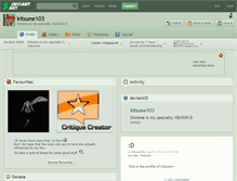 Tablet Screenshot of kitsune103.deviantart.com
