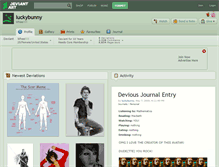 Tablet Screenshot of luckybunny.deviantart.com