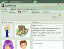 Tablet Screenshot of lemonlimecrime.deviantart.com