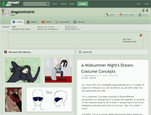 Tablet Screenshot of dragonminstrel.deviantart.com